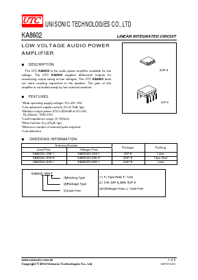 KA8602L-D08-R Datasheet PDF Unisonic Technologies