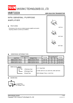 MMBT2222AG Datasheet PDF Unisonic Technologies