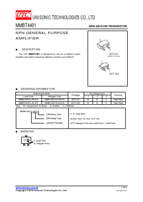 MMBT4401L-AL3-R Datasheet PDF Unisonic Technologies