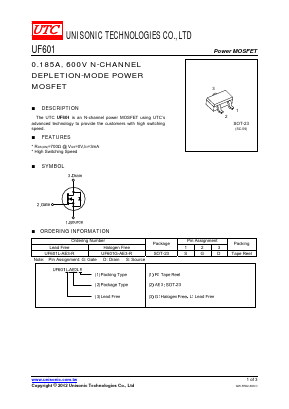 UF601G-AE3-R Datasheet PDF Unisonic Technologies