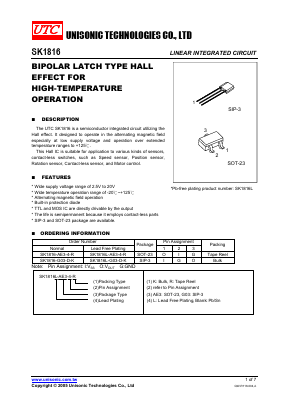 SK1816L-G03-D-K Datasheet PDF Unisonic Technologies