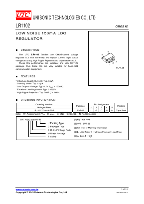 LR1102A Datasheet PDF Unisonic Technologies