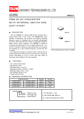 UC3552 Datasheet PDF Unisonic Technologies