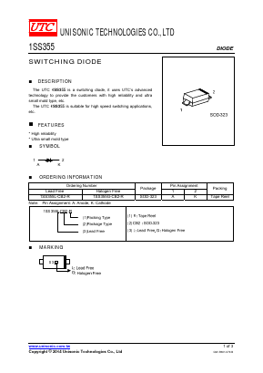 1SS355L-CB2-R Datasheet PDF Unisonic Technologies