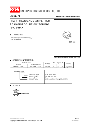 2SC4774L-AL3-R Datasheet PDF Unisonic Technologies