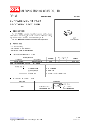 RS1M Datasheet PDF Unisonic Technologies