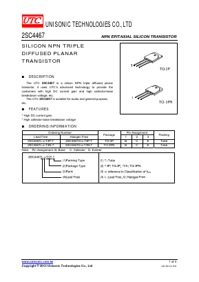 2SC4467L-P-T3P-T Datasheet PDF Unisonic Technologies