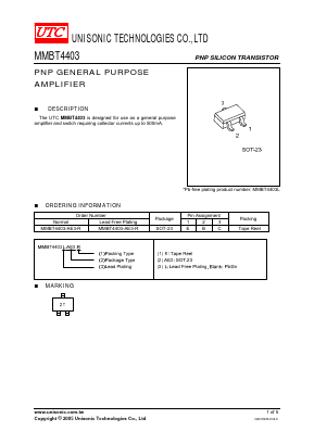 MMBT4403L Datasheet PDF Unisonic Technologies
