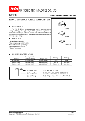 M2100-S08-R Datasheet PDF Unisonic Technologies