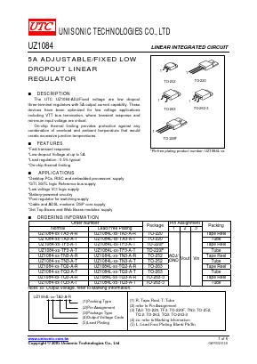 UZ1084-15-TF3-A-T Datasheet PDF Unisonic Technologies
