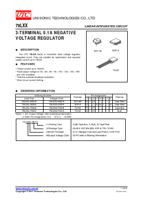 79L15L-AB3-R Datasheet PDF Unisonic Technologies