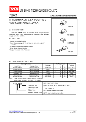 78D05L-TNA-R Datasheet PDF Unisonic Technologies