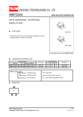MMBT2222A-AN3-R Datasheet PDF Unisonic Technologies