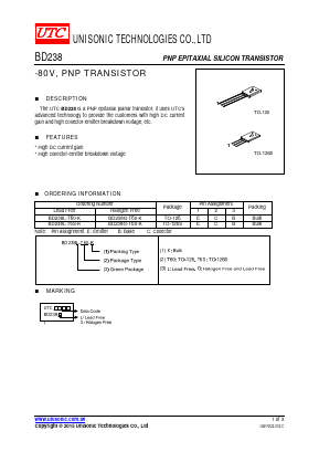 BD238G-T6S-K Datasheet PDF Unisonic Technologies