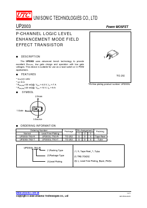 UP2003-TN3-T Datasheet PDF Unisonic Technologies