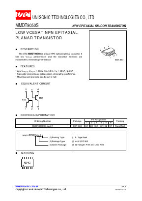 MMDT8050S Datasheet PDF Unisonic Technologies