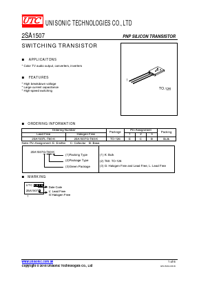 2SA1507G-T60-K Datasheet PDF Unisonic Technologies