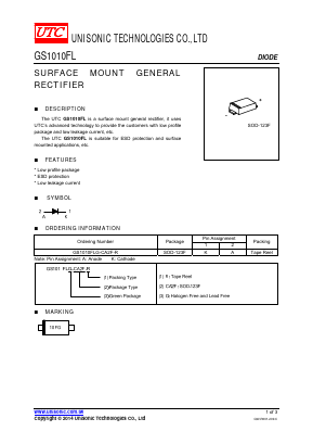 GS1010FLG-CA2F-R Datasheet PDF Unisonic Technologies
