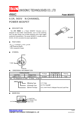 4N90C Datasheet PDF Unisonic Technologies
