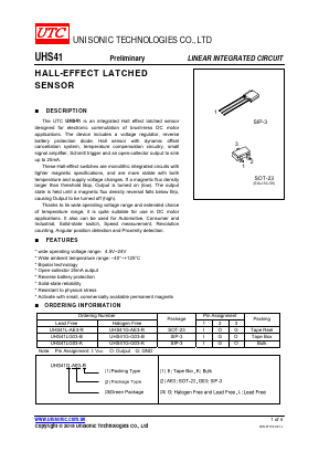 UHS41L-AE3-R Datasheet PDF Unisonic Technologies