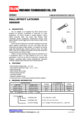 UHS41L-AE3-R Datasheet PDF Unisonic Technologies