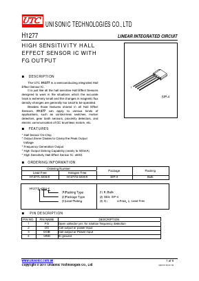 H1277G-G04-K Datasheet PDF Unisonic Technologies