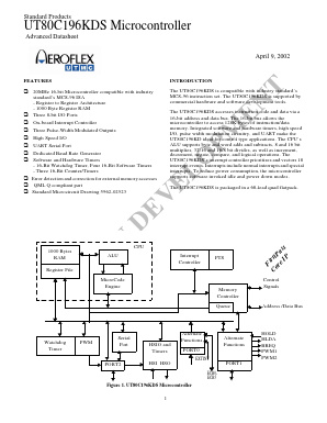 UT80C196KDS-WCX Datasheet PDF Aeroflex UTMC