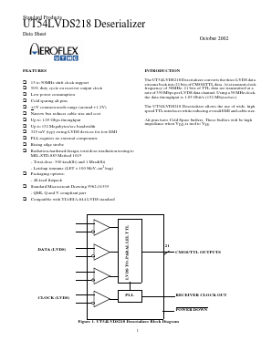 5962F0153501VXC Datasheet PDF Aeroflex UTMC