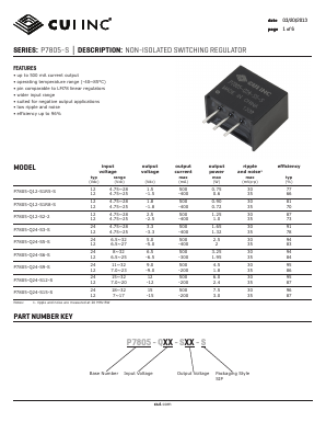 P7805-Q12-S1R8-S Datasheet PDF Unspecified1