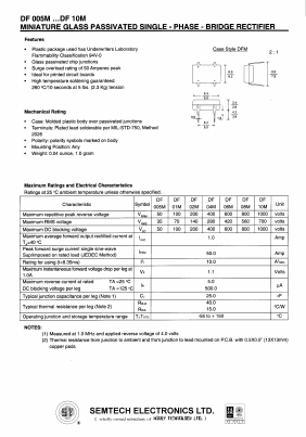 DF08M Datasheet PDF Vaishali Semiconductor