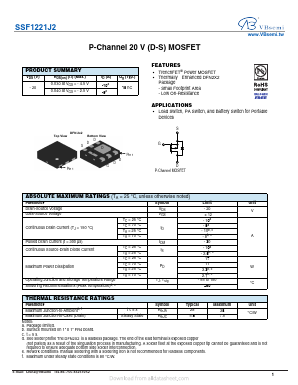 SSF1221J2 Datasheet PDF VBsemi Electronics Co.,Ltd