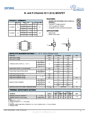 SSF4606 Datasheet PDF VBsemi Electronics Co.,Ltd