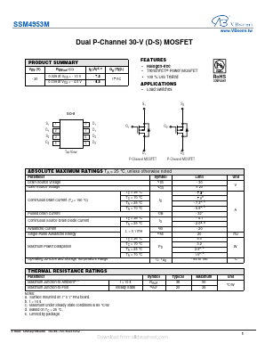 SSM4953M Datasheet PDF VBsemi Electronics Co.,Ltd