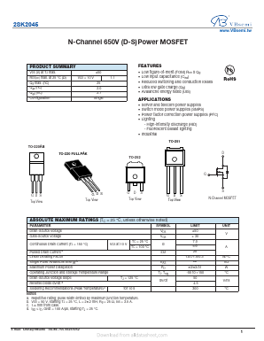 2SK2045 Datasheet PDF VBsemi Electronics Co.,Ltd