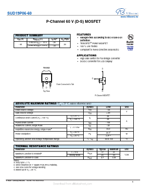 SUD19P06-60 Datasheet PDF VBsemi Electronics Co.,Ltd