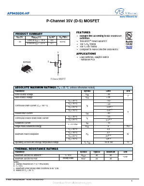 AP9435GK-HF Datasheet PDF VBsemi Electronics Co.,Ltd
