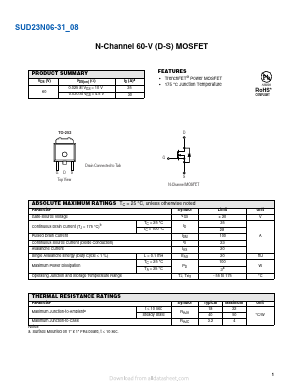 SUD23N06-31 Datasheet PDF VBsemi Electronics Co.,Ltd