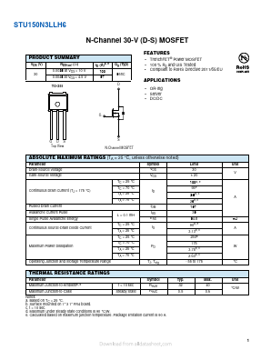 STU150N3LLH6 Datasheet PDF VBsemi Electronics Co.,Ltd