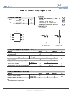 SSD2015 Datasheet PDF VBsemi Electronics Co.,Ltd