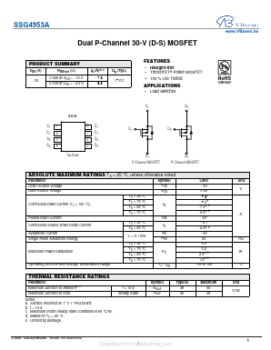 SSG4953A Datasheet PDF VBsemi Electronics Co.,Ltd