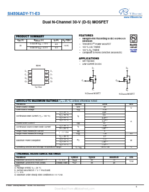 SI4936ADY-T1-E3 Datasheet PDF VBsemi Electronics Co.,Ltd