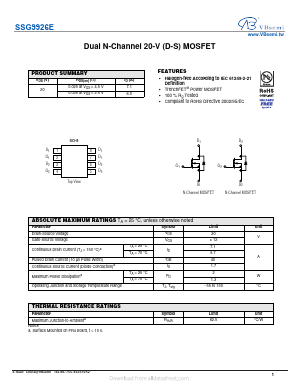 SSG9926E Datasheet PDF VBsemi Electronics Co.,Ltd