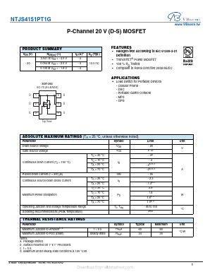 NTJS4151PT1G Datasheet PDF VBsemi Electronics Co.,Ltd