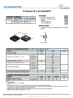 NTLUS3A40PZTBG Datasheet PDF VBsemi Electronics Co.,Ltd