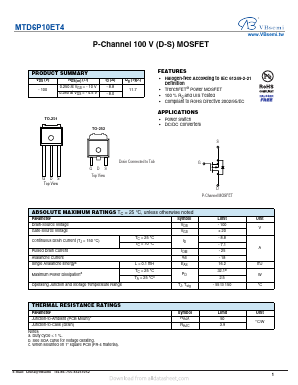 MTD6P10ET4 Datasheet PDF VBsemi Electronics Co.,Ltd