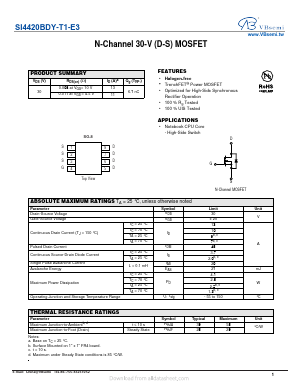 SI4420BDY-T1-E3 Datasheet PDF VBsemi Electronics Co.,Ltd