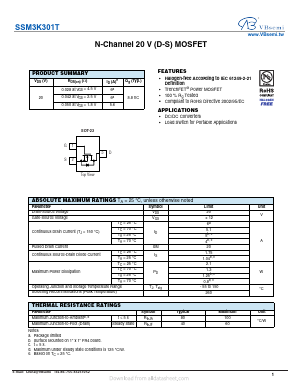 SSM3K301T Datasheet PDF VBsemi Electronics Co.,Ltd
