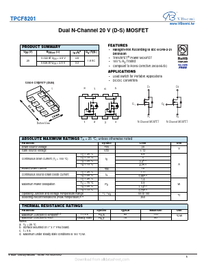 TPCF8201 Datasheet PDF VBsemi Electronics Co.,Ltd