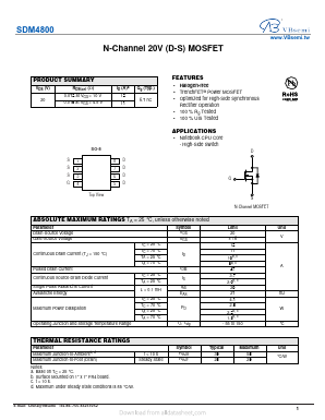 SDM4800 Datasheet PDF VBsemi Electronics Co.,Ltd