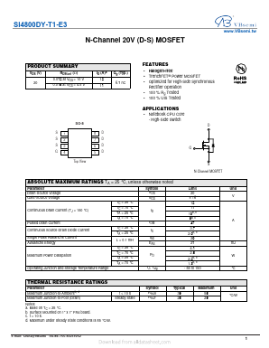 SI4800DY-T1-E3 Datasheet PDF VBsemi Electronics Co.,Ltd